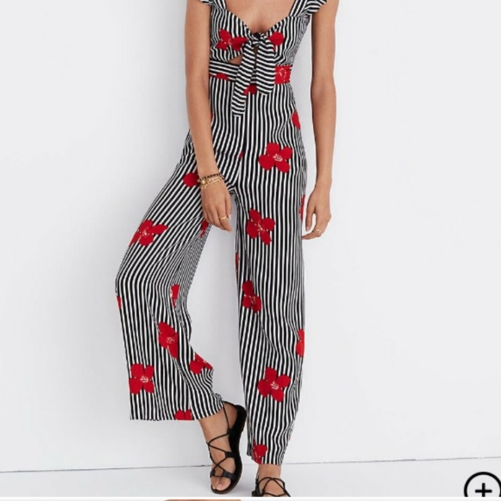 Madewell Plumeria cutout jumpsuit sz 10